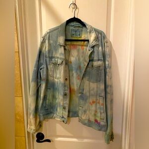 OOAK Tie Dyed Jean Jacket “xl”